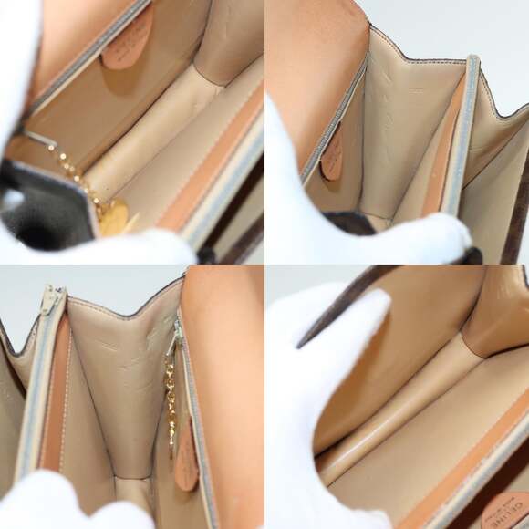 CELINE Macadam Canvas Shoulder Bag Pvc Leather Brown - Picture 12 of 13